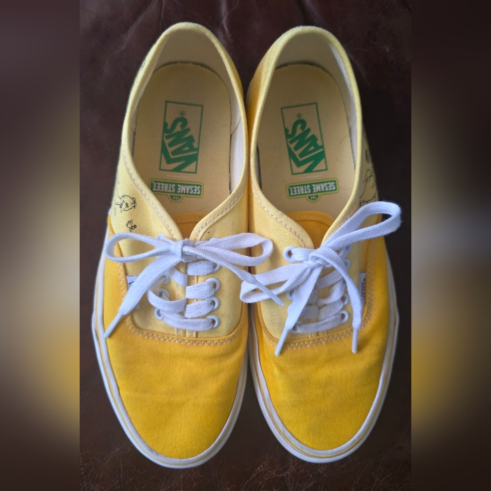 Vans Sesame Street Yellow Sneakers Womens Size 9.5 Mens Size 8 - Picture 5 of 9
